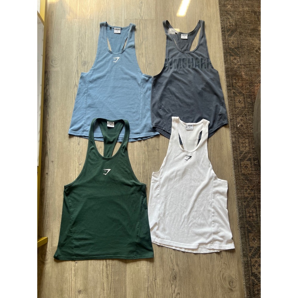 4 Gymshark Men's Stringer Tank Tops Size XS Lot